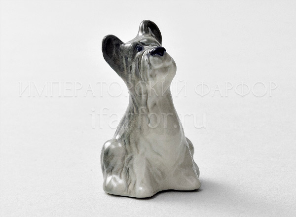 Sculpture Briard (French sheepdog) Gray