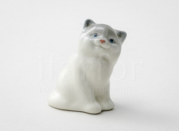 Sculpture Cat Murzik gray