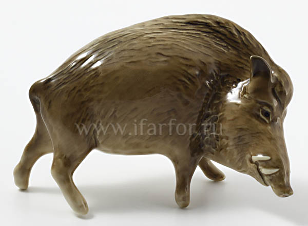 Sculpture Wild boar without stand