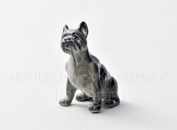 Скульптура Французский малый бульдог Серый