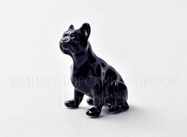 Sculpture Small French Bulldog Black