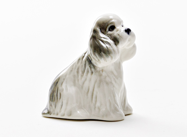 Sculpture Spaniel puppy Dark Gray