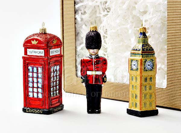 Набор елочных игрушек в подарочной коробке Лондон