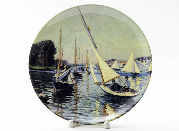 Decorative plate Caillebotte Gustave Regatta at Argenteuil