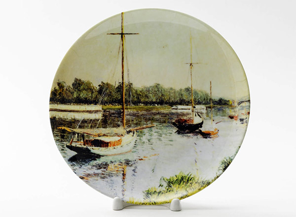 Decorative plate Caillebotte Gustave Cove in Argenteuil