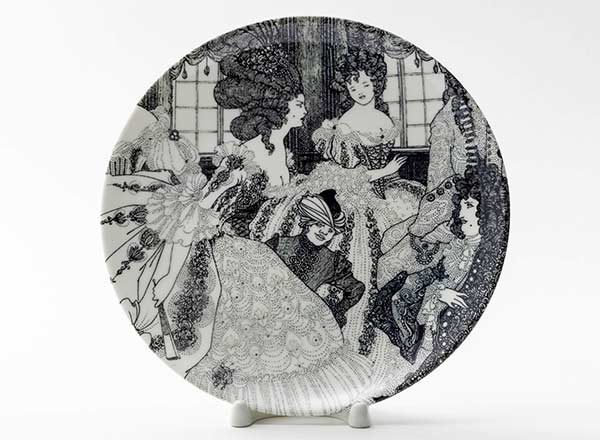 Decorative plate Aubrey Beardsley Battle of handsome and beauties