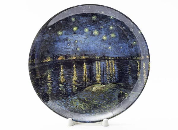 Decorative plate Vincent van Gogh Starlight night over the Rhone
