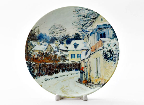 Decorative plate Sisley Alfred Street in Louveciennes Sun
