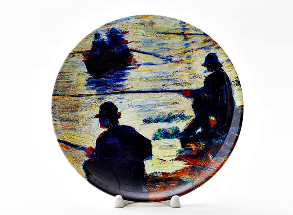 Decorative plate Seurat Georges-Pierre The fishermen