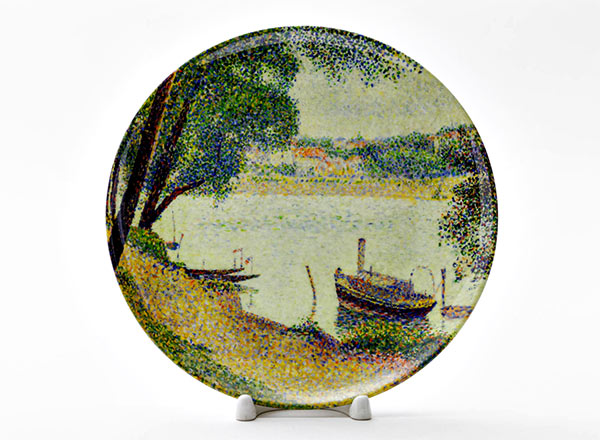 Decorative plate Seurat Georges-Pierre Gray weather, Grand Jatte