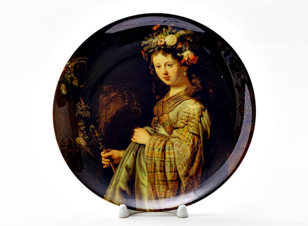 Декоративная тарелка Рембрандт Харменс ван Рейн Портрет Саскии в образе Флоры