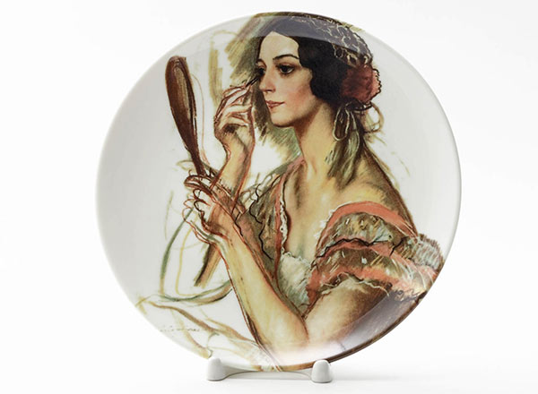 Decorative plate Serebriakova Zinaida In the dressing room