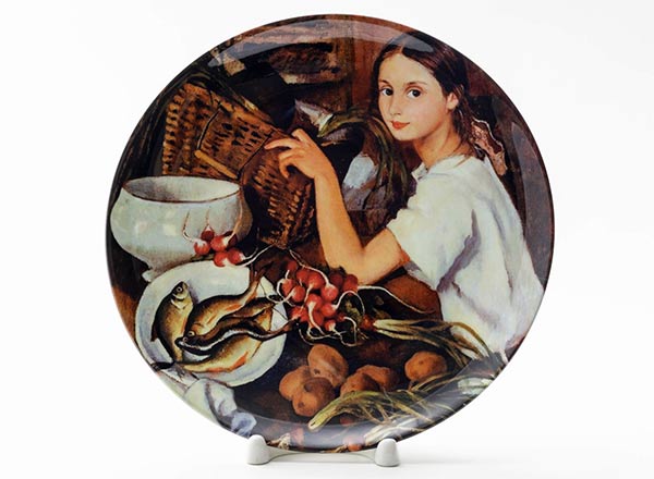Декоративная тарелка Серебрякова Зинаида Тата с овощами