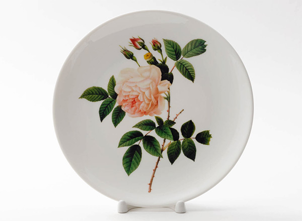 Decorative plate Redoute Pierre-Joseph Rose