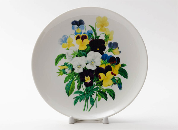 Decorative plate Redoute Pierre-Joseph Heartsease