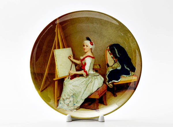 Decorative plate Jean-Etienne Liotard Portrait of Caroline Louise of Hesse-Darmstadt