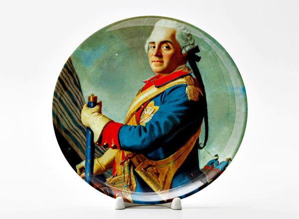 Decorative plate Jean-Etienne Liotard Portrait of Van Count Hermann Maurits van Saxen
