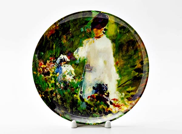 Decorative plate Edouard Manet Young woman among flowers