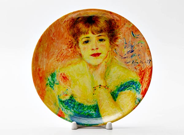 Decorative plate Renoir Pierre-Auguste Portrait of actress Jeanne Samary