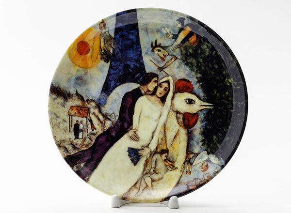 Decorative plate Chagall Mark Zakharovich Eiffel Tower
