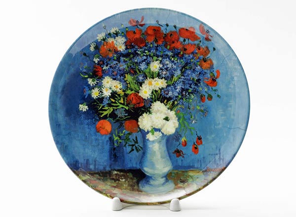 Decorative plate Vincent van Gogh Vase with cornflowers and poppies