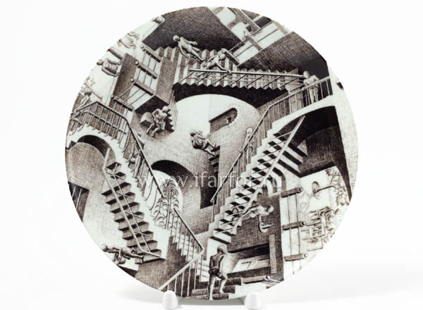 Decorative plate Escher Maurits Cornelis Relativity