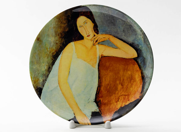 Decorative plate Modigliani Amedeo Portrait of Jeanne Hebuterne