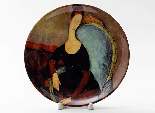 Decorative plate Modigliani Amedeo Jeanne Hebuterne seated in an armchair
