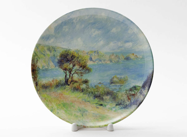 Decorative plate Renoir Pierre-Auguste View of the island of Guernsey