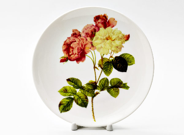 Decorative plate Redoute Pierre-Joseph Damask rose