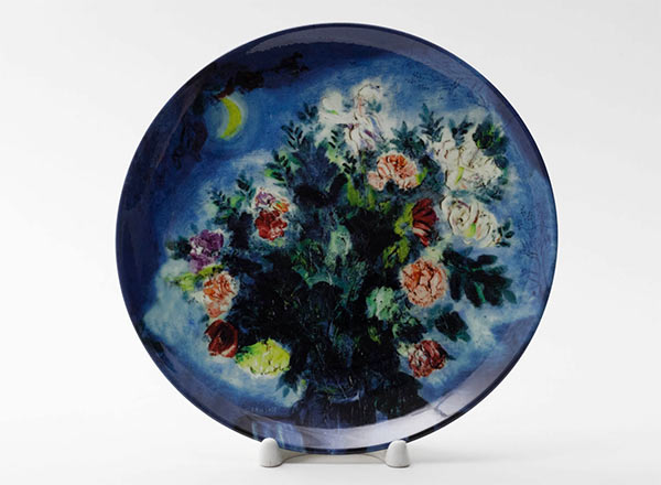 Decorative plate Chagall Mark Zakharovich Bouquet