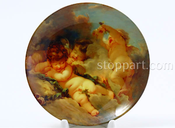 Decorative plate Boucher Francois Sleeping Cupids