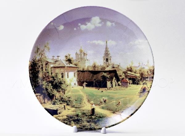 Decorative plate  Moscow courtyard