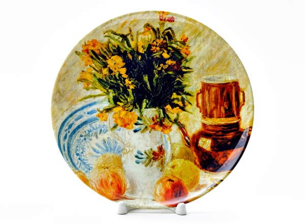 Decorative plate Vincent van Gogh Vase with flowers, fruits and a plate
