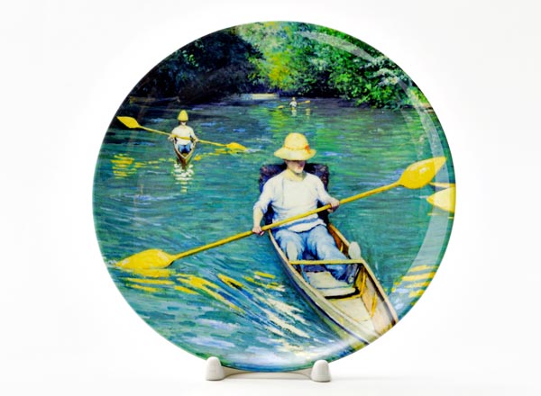 Decorative plate Caillebotte Gustave Kayaks