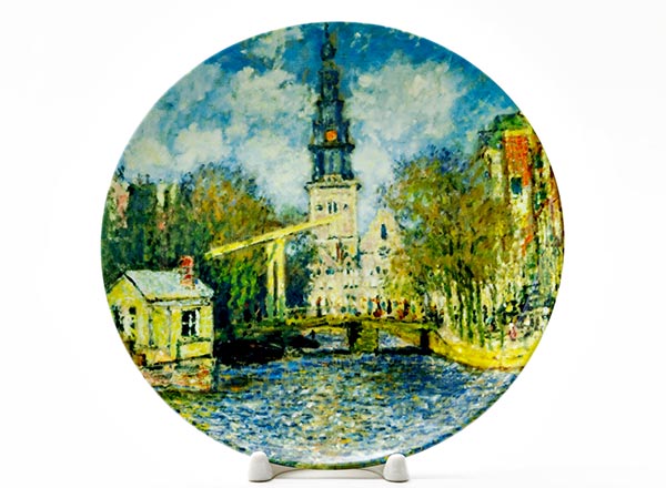 Decorative plate Oscar Claude Monet Canal in Amsterdam
