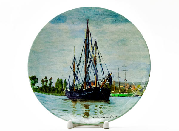 Decorative plate Oscar Claude Monet Sailboat