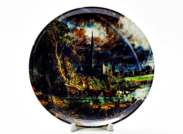 Декоративная тарелка Констебл Джон Вид на кафедральный собор Солсбери с луга