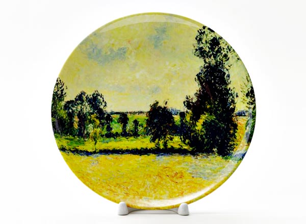 Decorative plate Pissarro Camille Oat field in Eragny