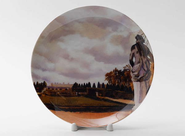 Decorative plate Serebriakova Zinaida Autumn Versailles park