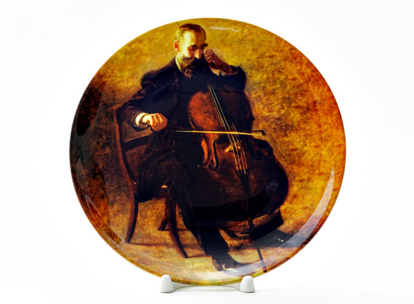 Decorative plate Thomas Eakins Cellist