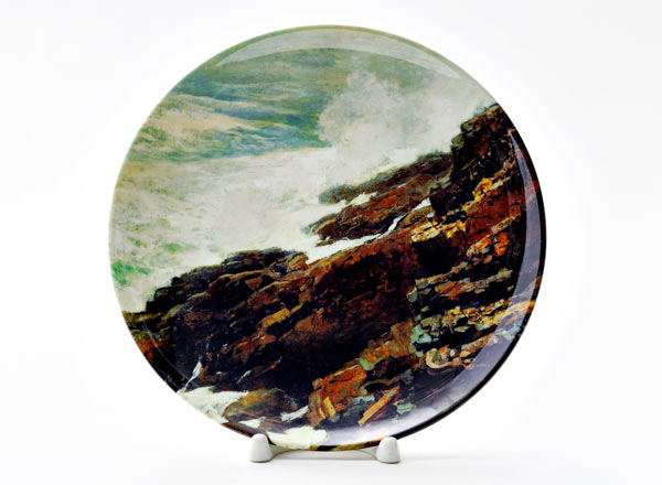 Decorative plate Winslow Homer High rocky coast in Maine