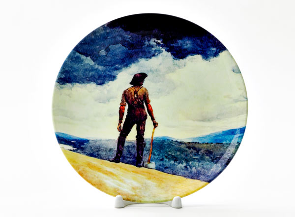 Decorative plate Winslow Homer lumberjack
