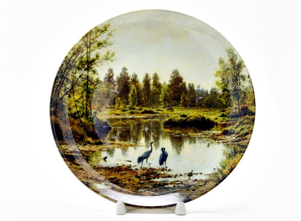 Decorative plate Shishkin Ivan Ivanovich Swamp. Polissya