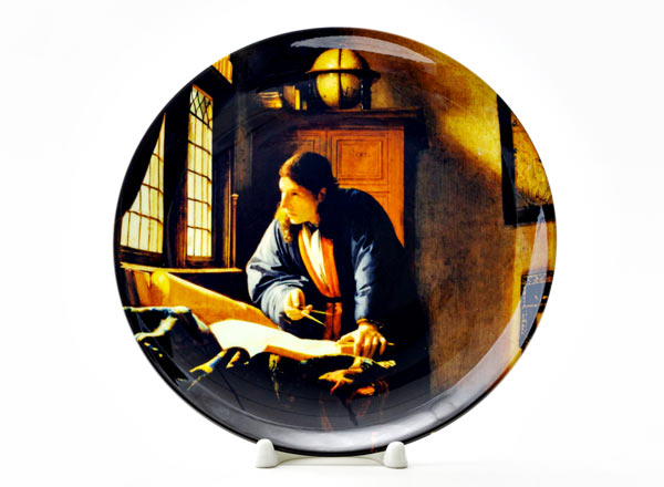 Decorative plate Johannes Vermeer Geographer