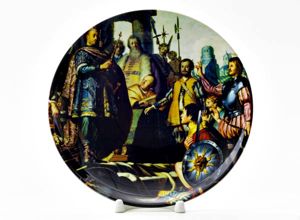 Декоративная тарелка Рембрандт Харменс ван Рейн Историческая сцена