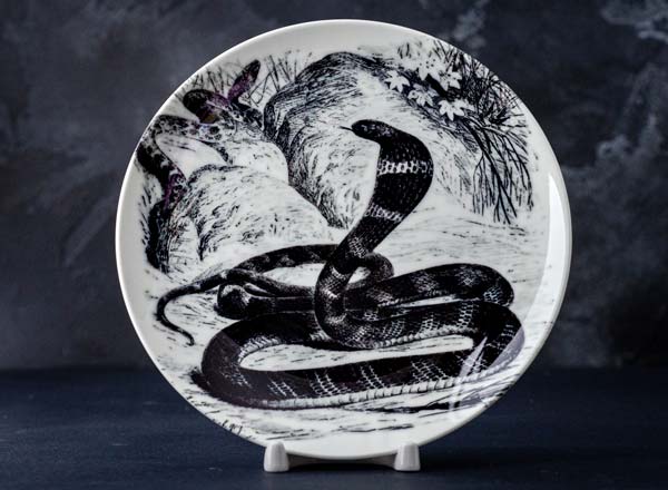 Decorative plate Unknown artist King Cobra