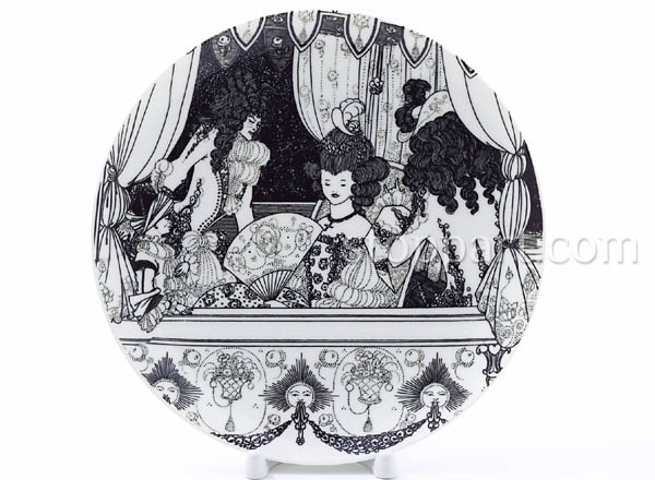 Decorative plate Aubrey Beardsley Loge in the theatre