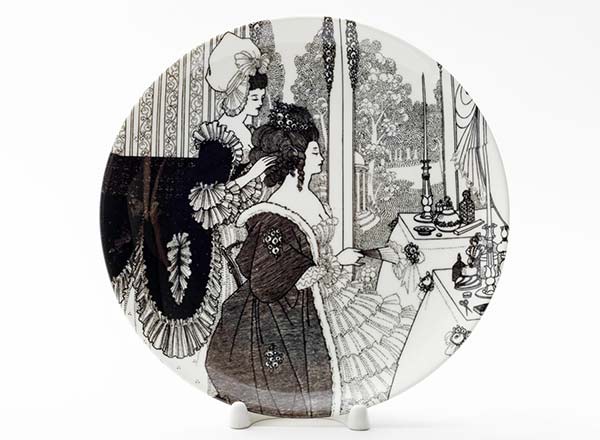 Decorative plate Aubrey Beardsley Beauty in front of a mirror