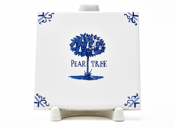 Tile Dutch. Pear tree 